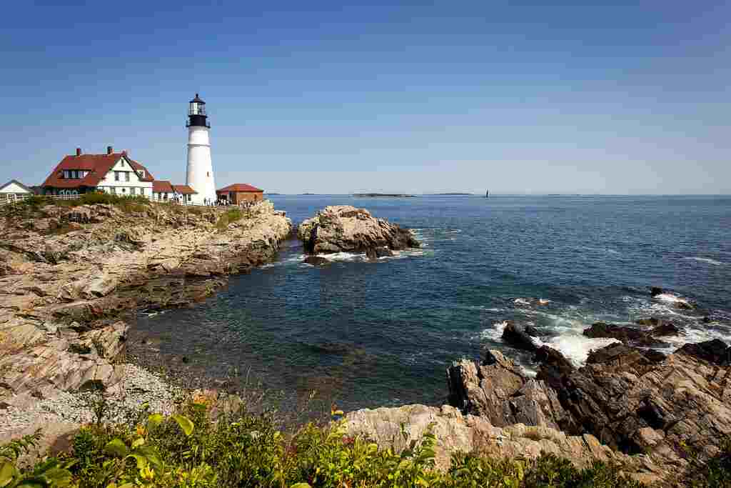 Portland Headlight in Cape Elizabeth, Maine is one of the most photographed lighthouses in the world.